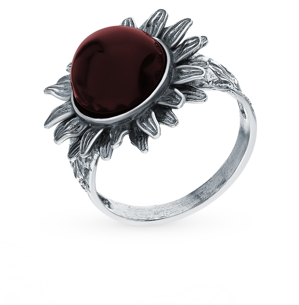 Серебряное кольцо с янтарем в Краснодаре