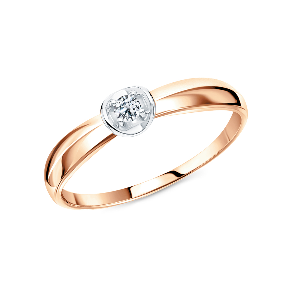 Золотое кольцо с бриллиантом в Ростовe-на-Дону