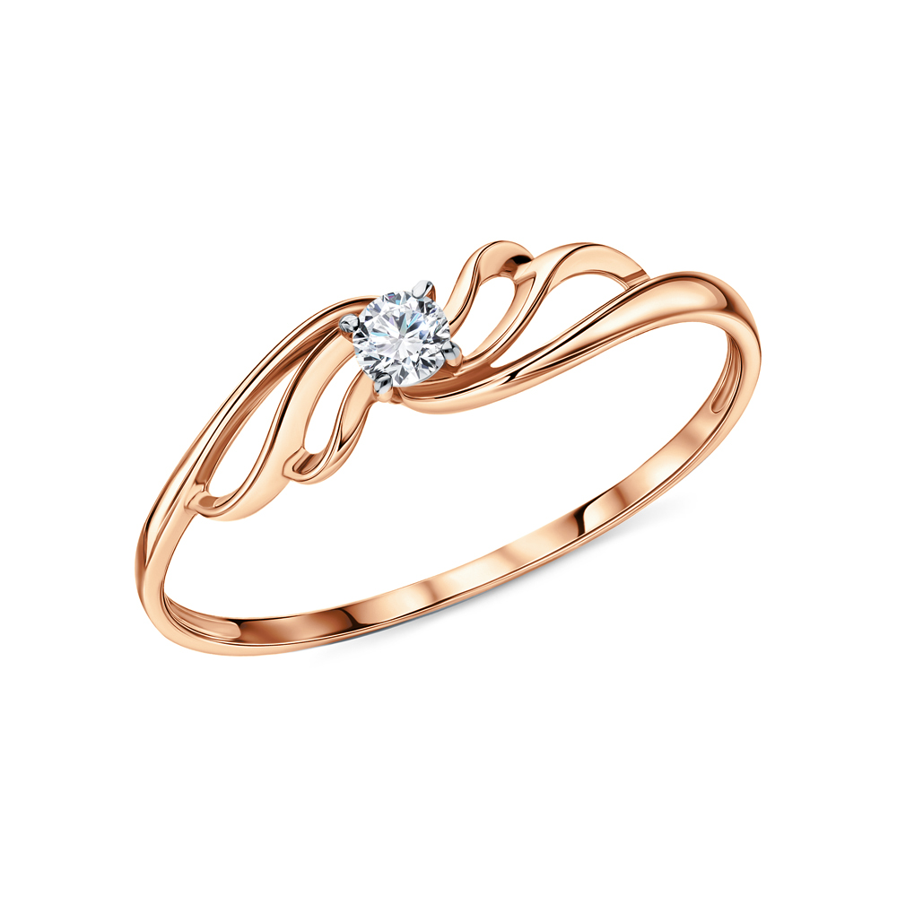 Золотое кольцо с фианитами в Екатеринбурге