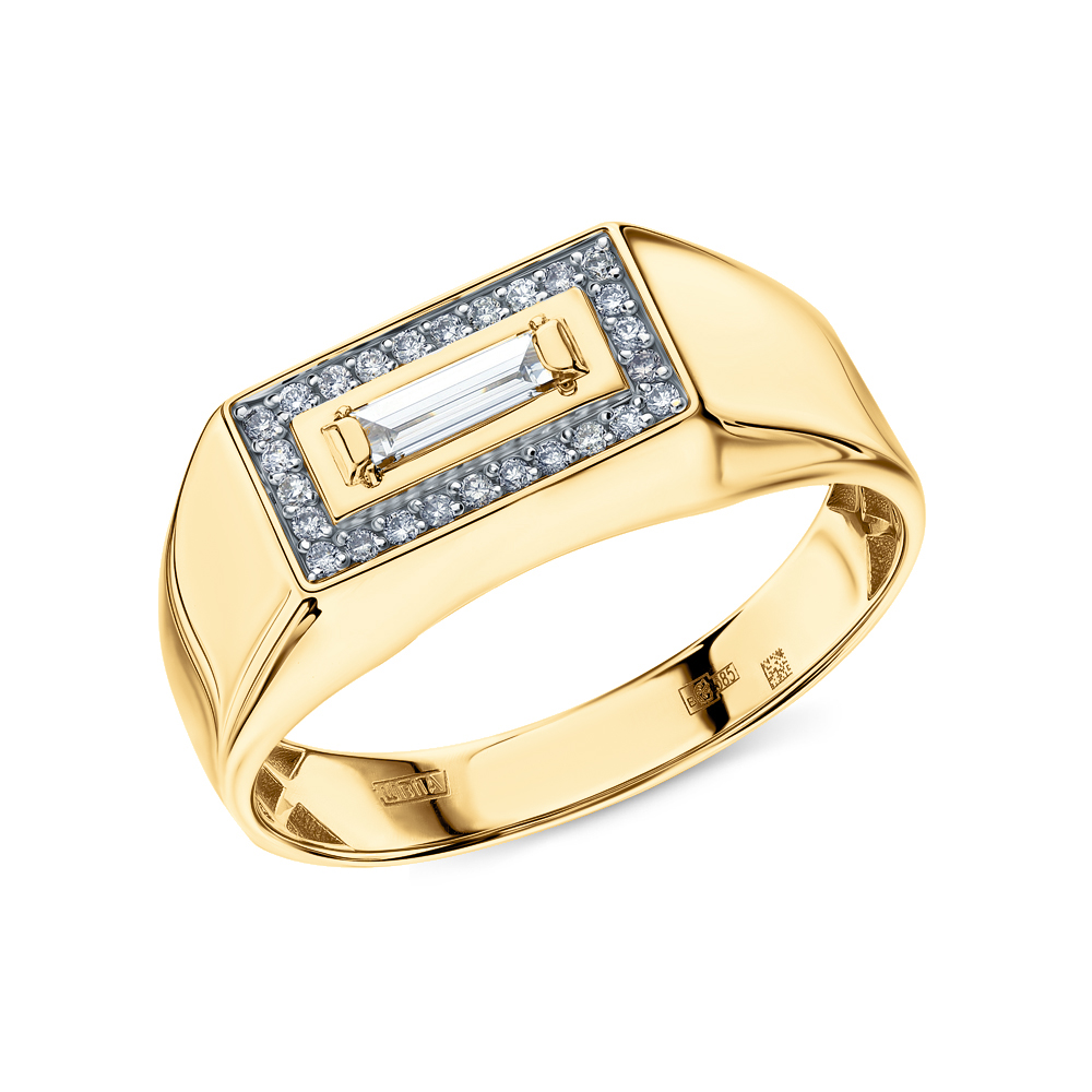 Золотое кольцо с бриллиантами природными в Новосибирск