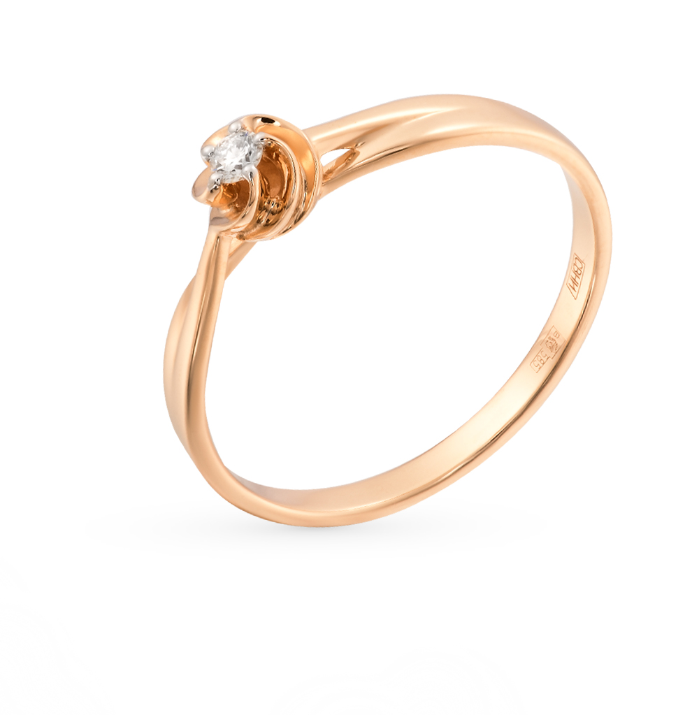 Фото «Золотое кольцо с бриллиантами SOKOLOV 1011366»