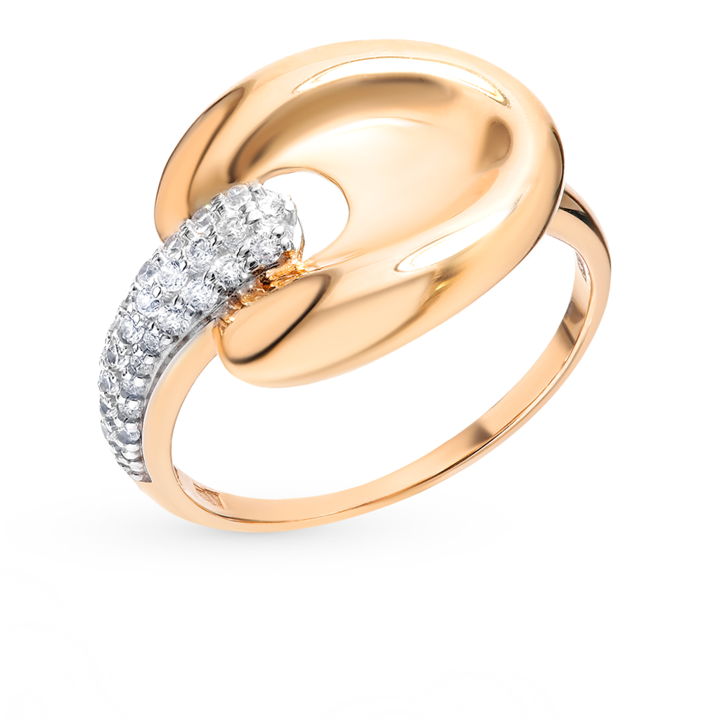 Золотое кольцо с фианитами SOKOLOV 017053* в Санкт-Петербурге