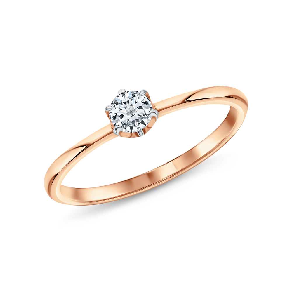 Золотое кольцо c бриллиантом в Екатеринбурге