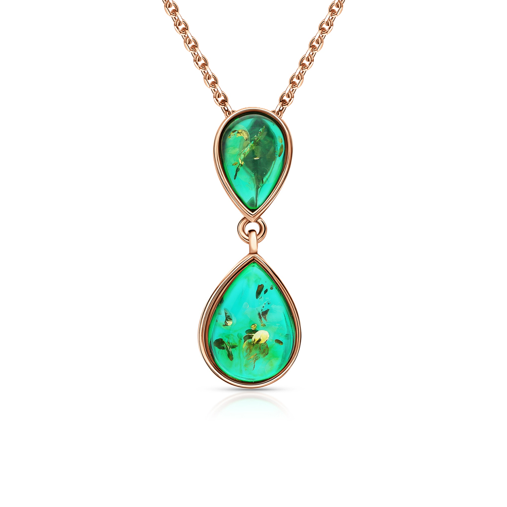 Серебряная подвеска с янтарями дублетами в Екатеринбурге