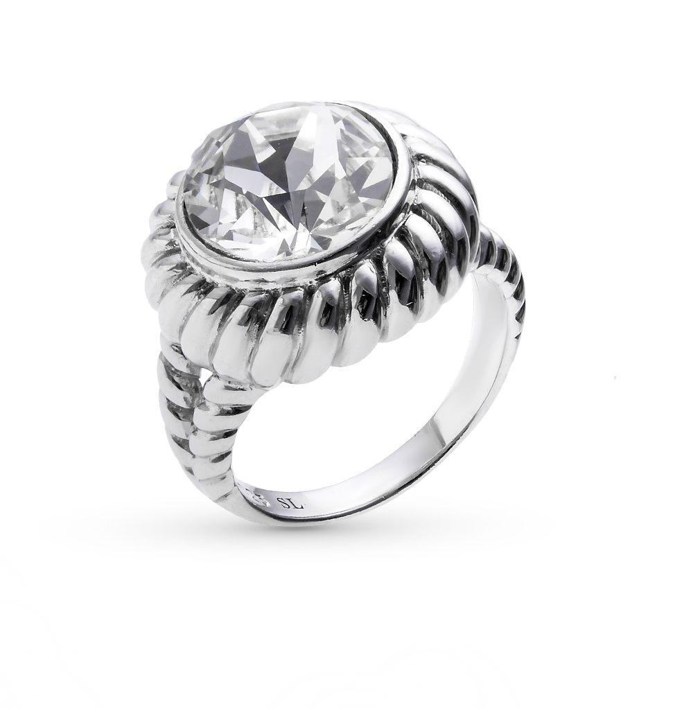 Серебряное кольцо с кристаллами в Нижнем Новгороде