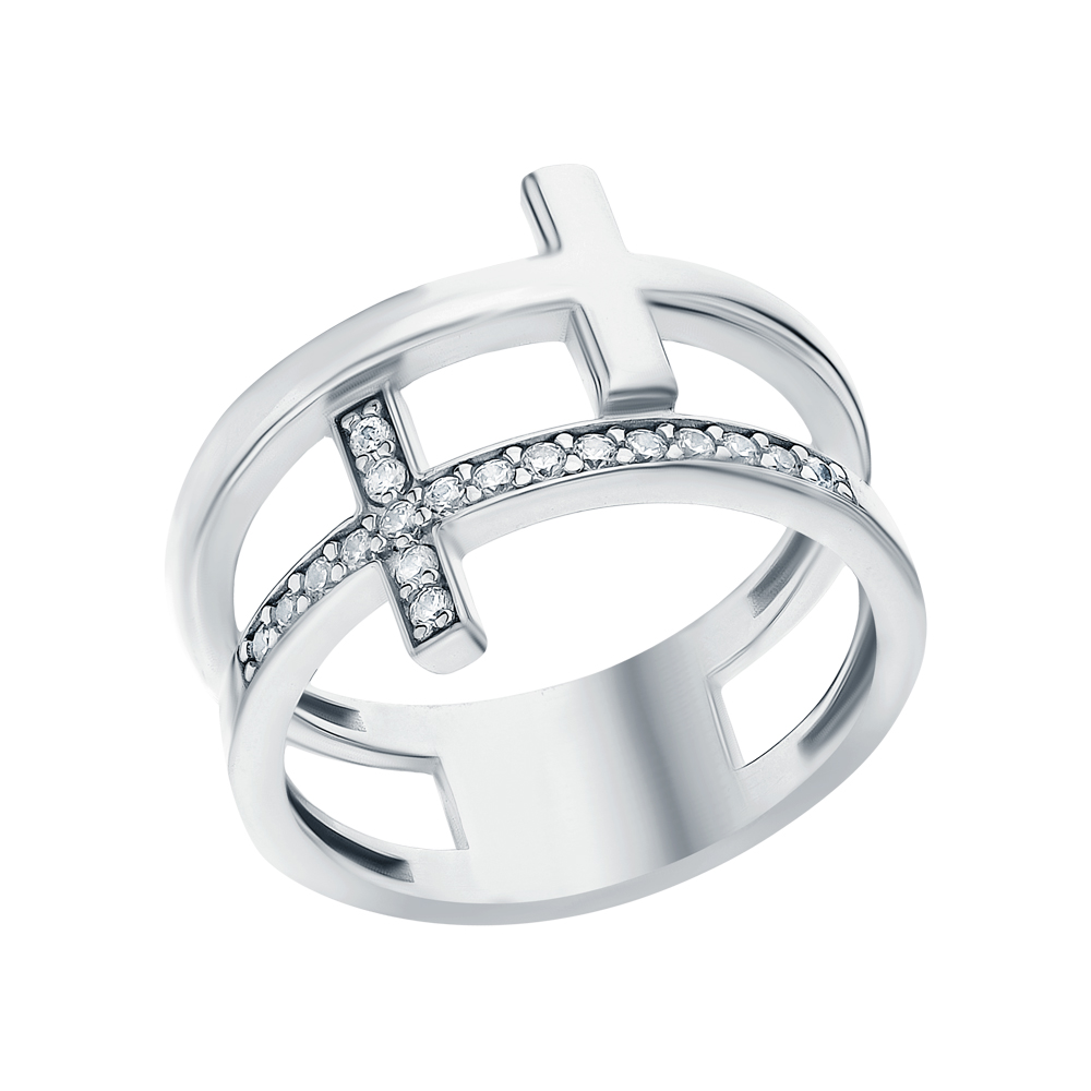 Серебряное кольцо с фианитами в Нижнем Новгороде