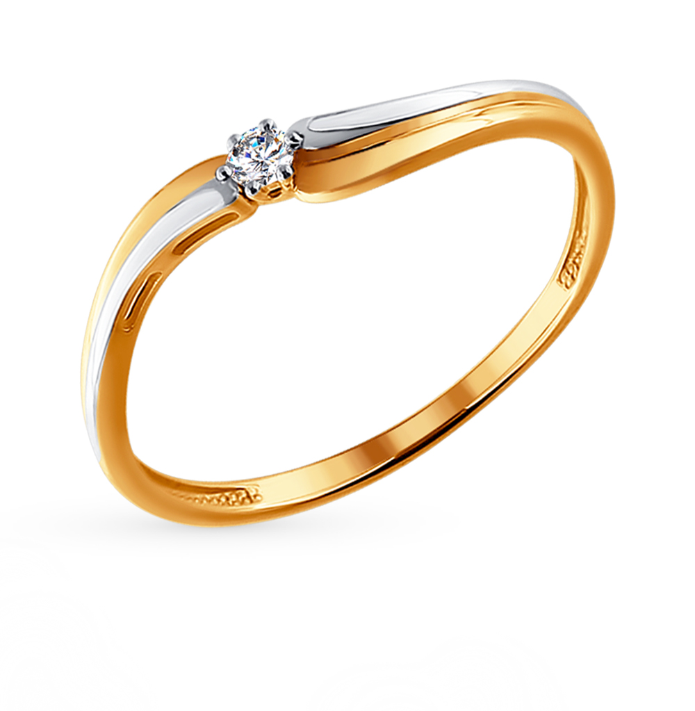 Фото «Золотое кольцо с бриллиантами SOKOLOV 1011349»