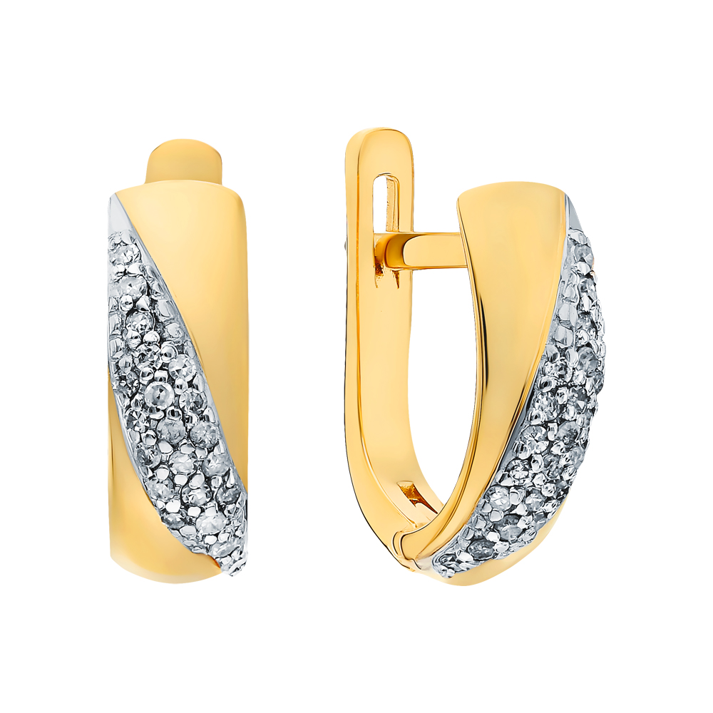 Золотые серьги с бриллиантами в Самаре