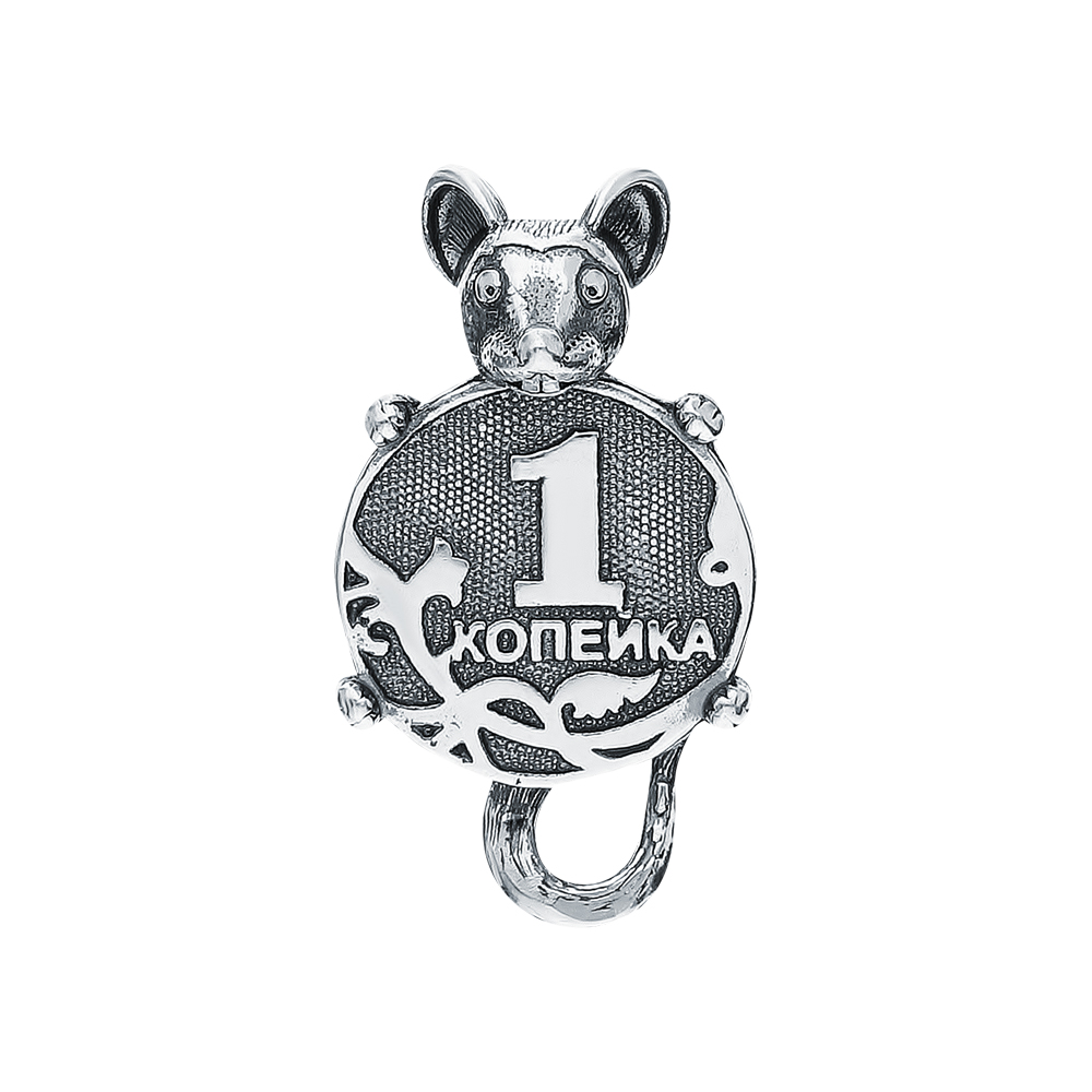 Серебряный сувенир "мышь денежная" в Новосибирске