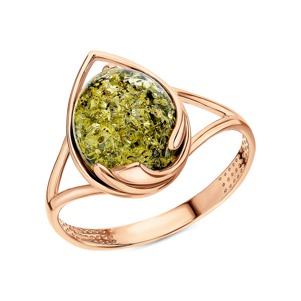 Золотое кольцо с янтарем в Ростовe-на-Дону
