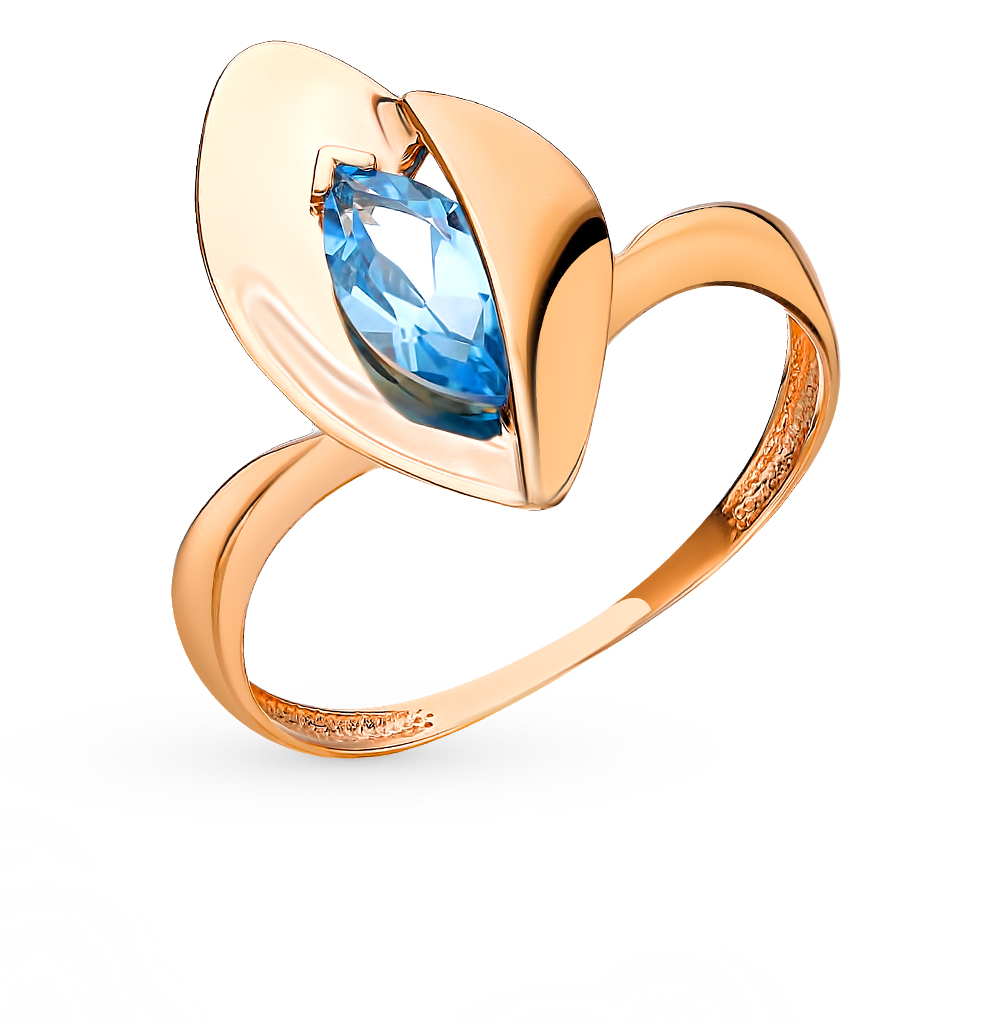 Золотое кольцо с топазами в Новосибирске