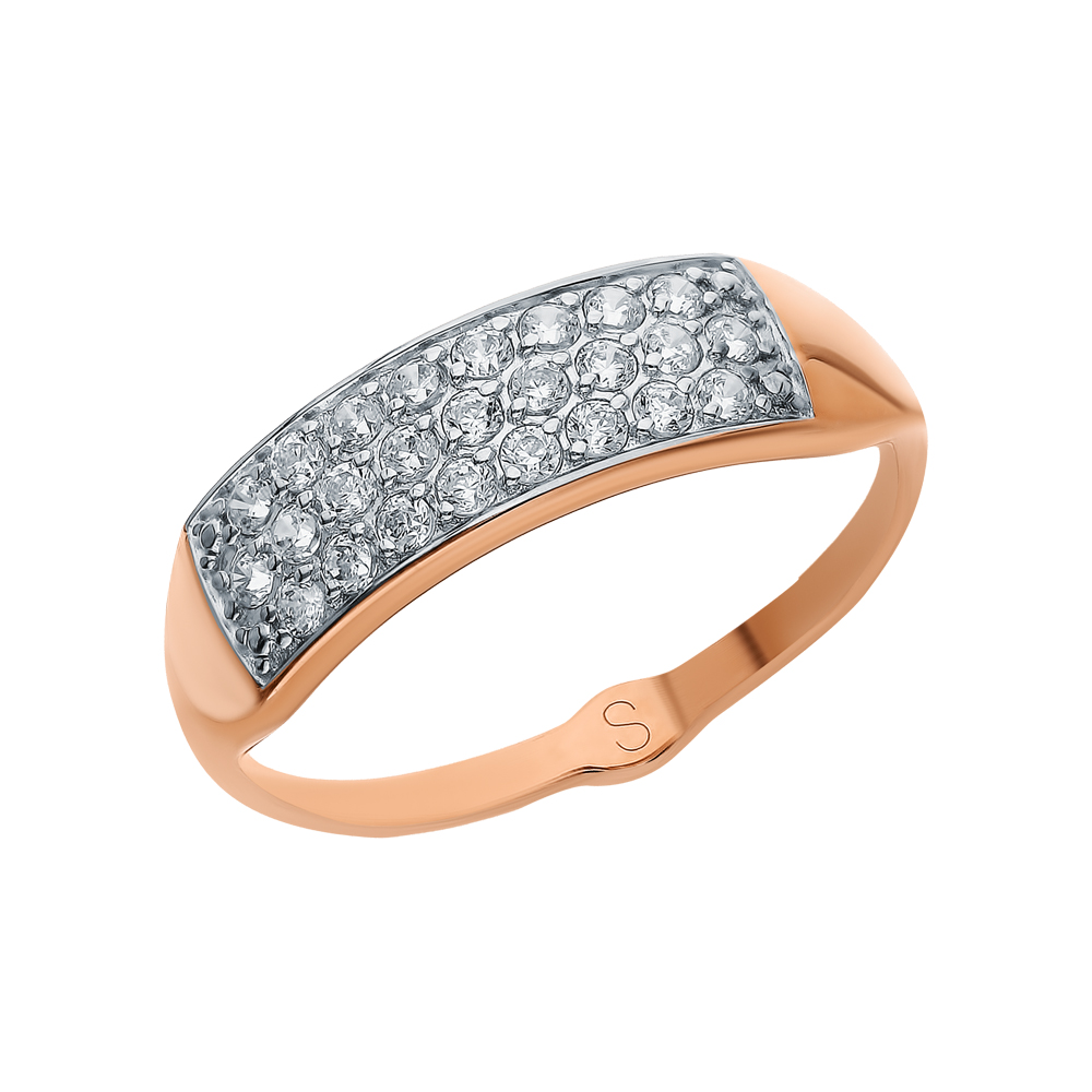 Золотое кольцо с фианитами SOKOLOV 018075* в Самаре