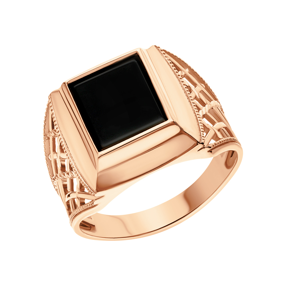 Фото «Золотое кольцо с ониксом»