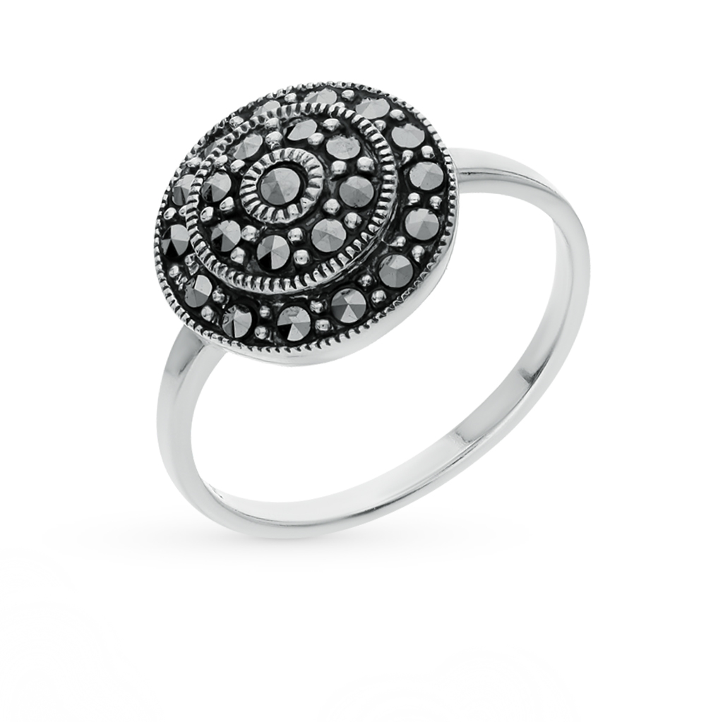Серебряное кольцо с марказитами в Санкт-Петербурге