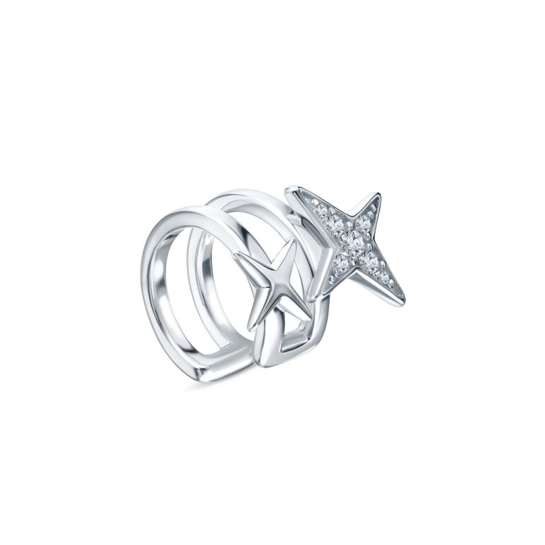 Серебряная серьга с фианитами