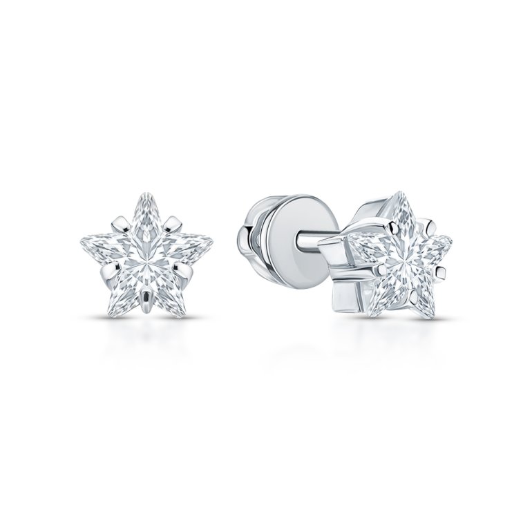 Серебряные серьги с фианитами